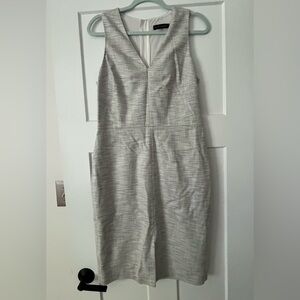 Banana Republic Gray Textured Midi Dress